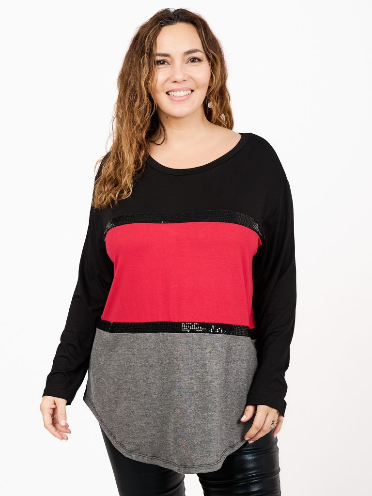 Negro, rojo y gris